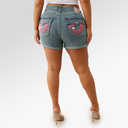 True Religion Plus Jennie â€˜I Love True Religionâ€™ Rolled Short