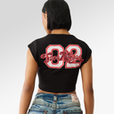 True Religion Crystal Logo Notch Baby Tee