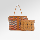 MCM Reversible Liz Shopper in Visetos In Cognac