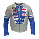 Vanson Leathers Star Jacket In Silver & Blue