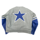 Vanson Leathers Star Jacket In Silver & Blue